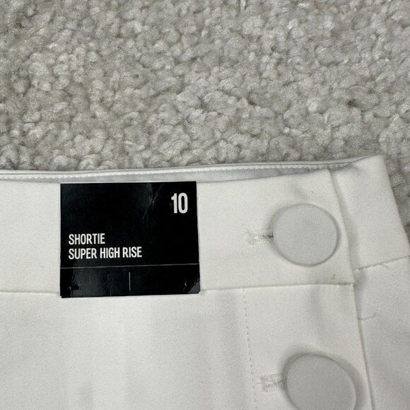 Express Shortie Super High Rise White NEW - Picture 6 of 9